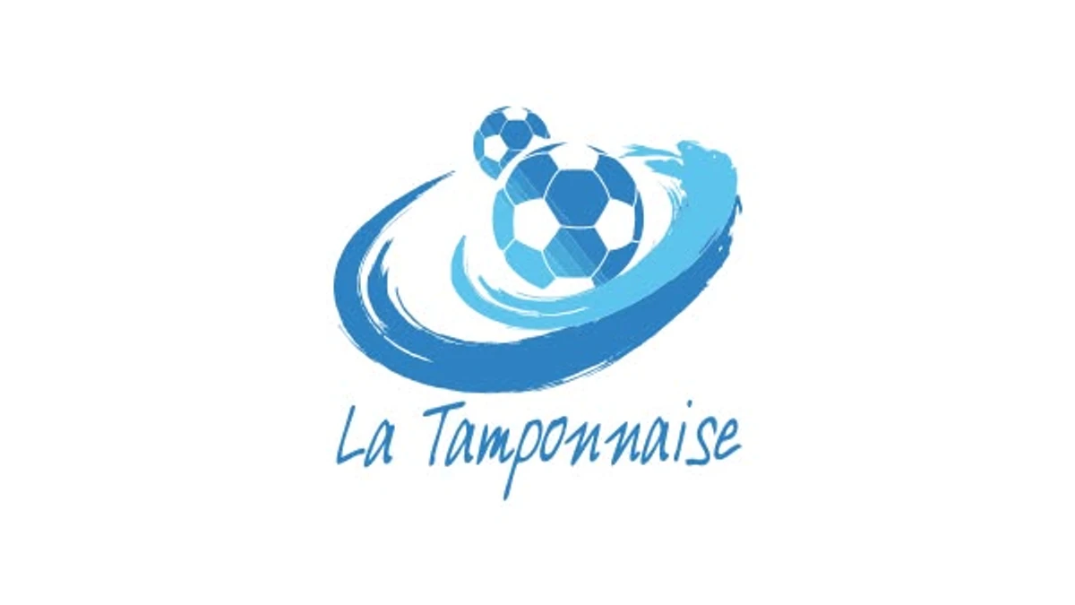 Logo bleu de La Tamponnaise, club de football du Tampon à La Réunion, centré sur fond blanc.